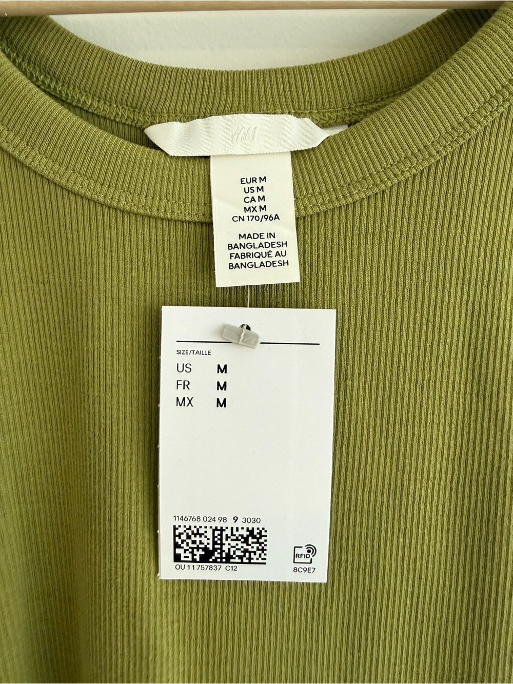 H&M Olive Green Rib Tank Top - Picture 3 of 3
